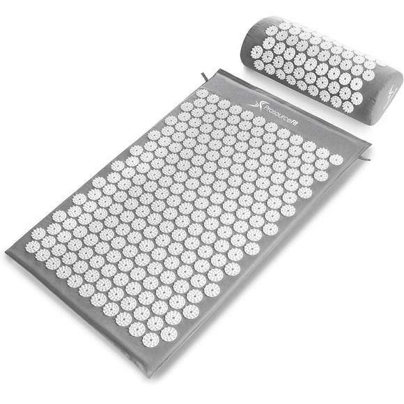 ProsourceFit Gray Acupressure Mat and Pillow Set - Picture 1 of 4